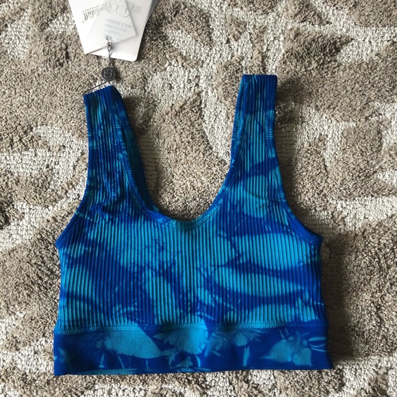 Bombshell sports wear Caribbean blue bra - Picture 3 of 5